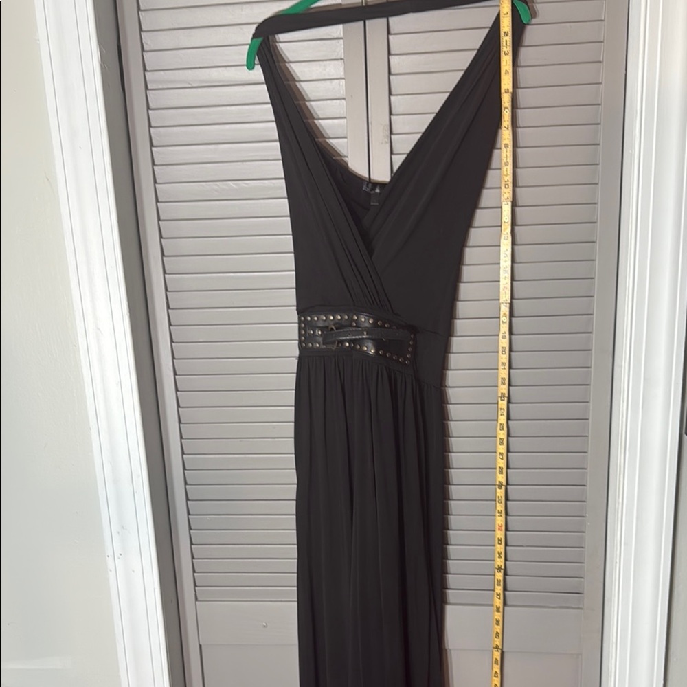 Miami Black Maxi Dress with Studded Waist